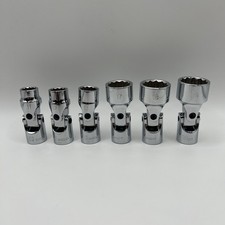 Power Torque 6pc Metric 38 Drive Flex Swivel 12-pt Sockets 11-13mm 17-19mm