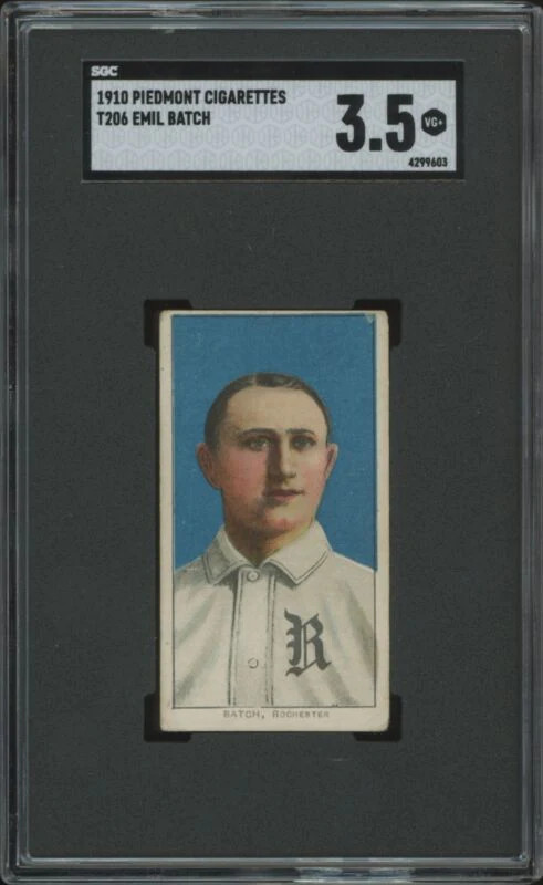 1909 T206 EMIL BATCH NNO VG+ PIEDMONT 350 SGC 3.5 BASEBALL ROCHESTER BRONCOS