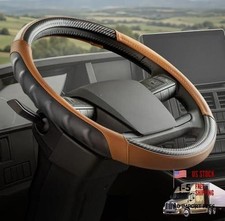 18 Inch Semi Truck Steering Wheel Cover for Freightliner Cascadia, Royal Brown