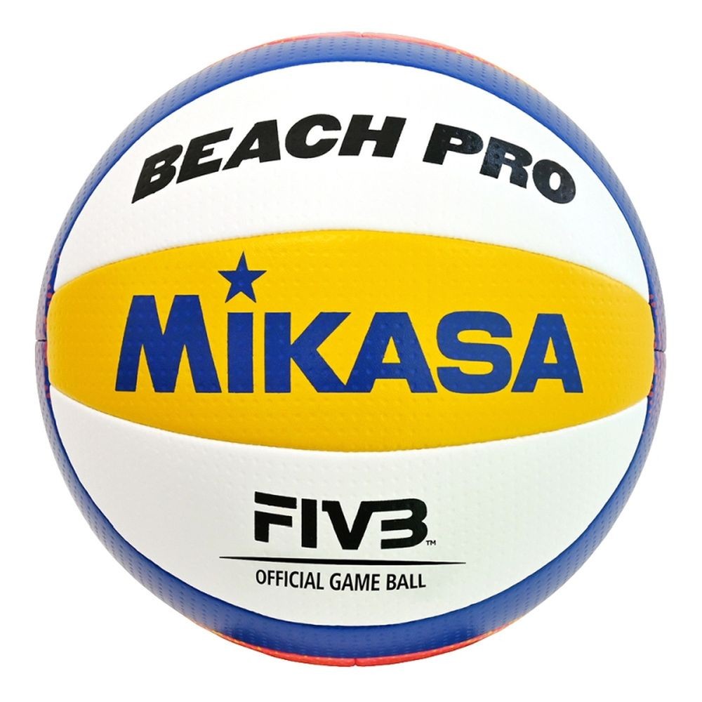 Mikasa Beachvolleyball Beach Classic BV550C Offizieller Spielball weiß blau gelb