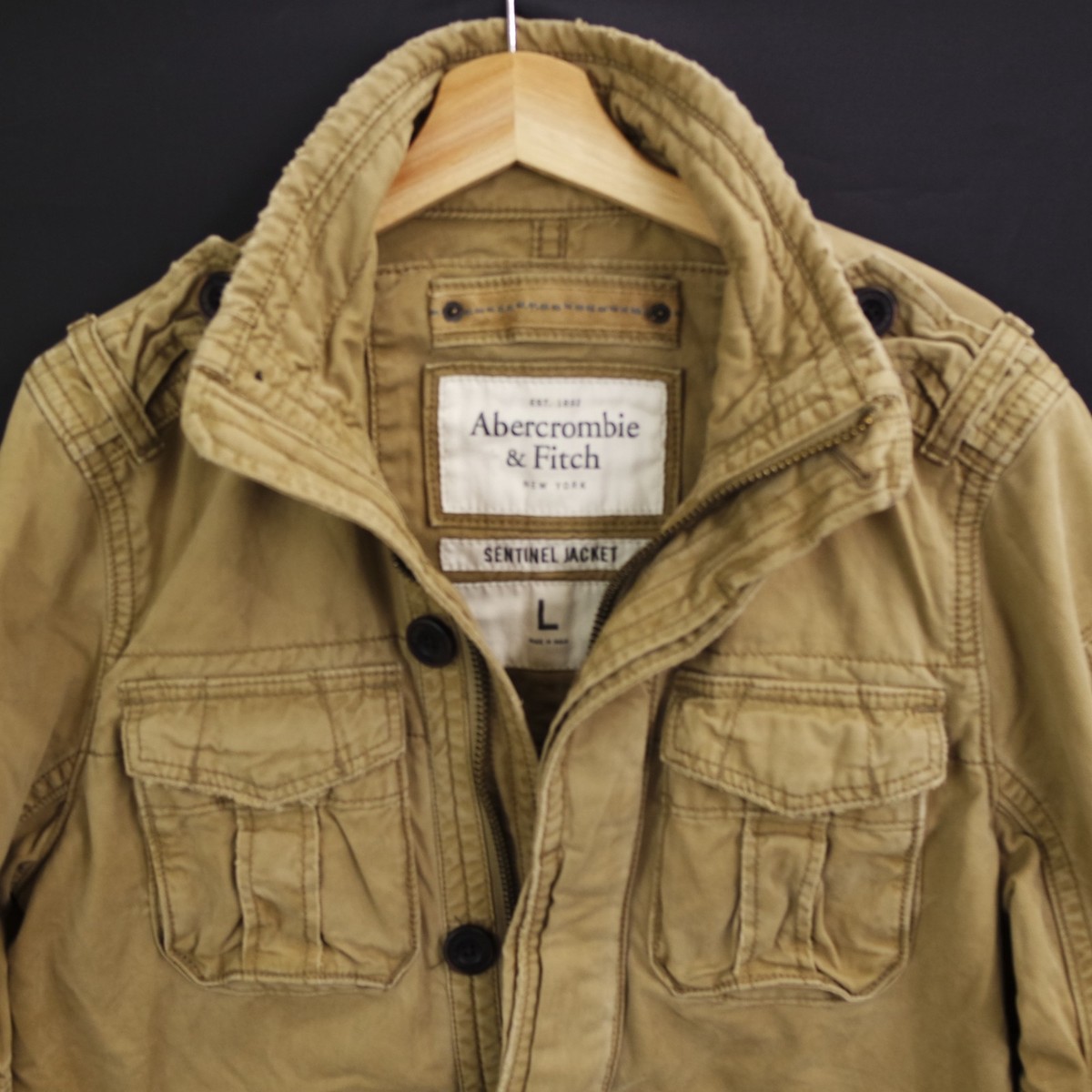 Abercrombie & Fitch Mens Military Jacket Size L Full Zip M65 | eBay