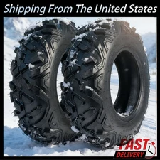 Set of 2 25x8-12 ATV Tires 6-ply 25 8 12 UTV Tires 25x8x12 All Terrain Mud Tires