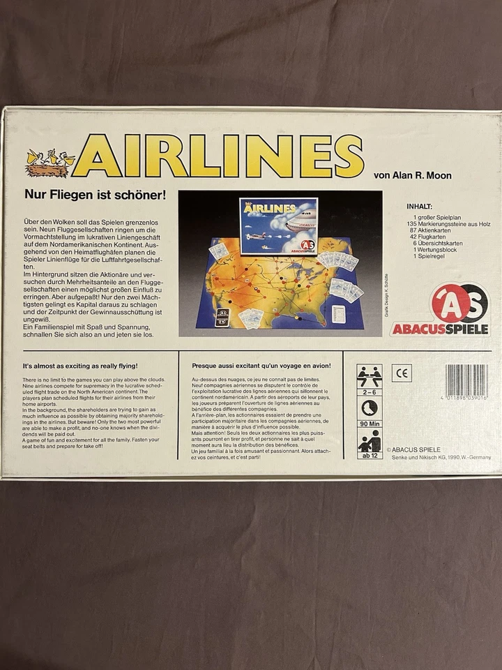 Airlines Boardgame Abacus EX/NM RARE Game - Image 2 of 4