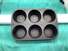 Vintage Cast Iron Lodge 5P2 6 Cup Muffin Cornbread Pan 7 3/4” 5 3/4”