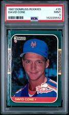 1987 DONRUSS ROOKIES #35 DAVID CONE PSA 9