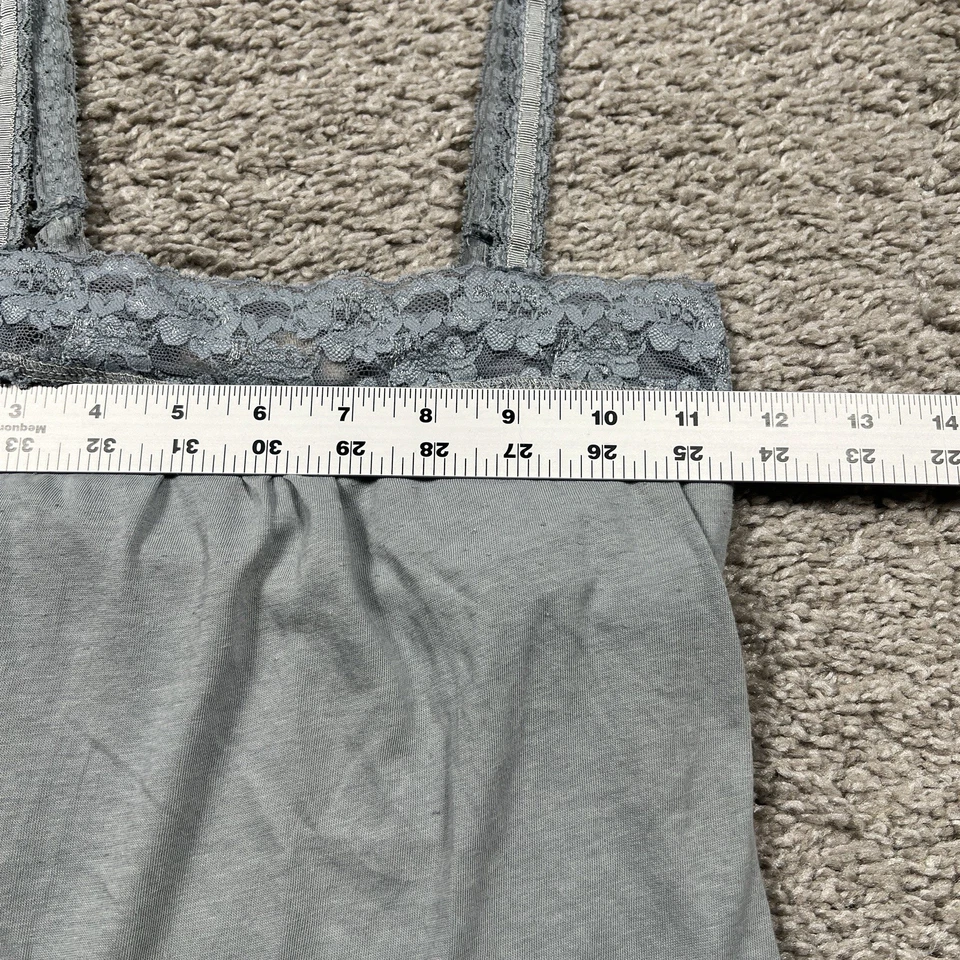 Camiseta sin mangas Abercrombie & Fitch Y2K con ribete de encaje cami para mujer pequeña gris coqueta años 2000 Foto 4 de 4