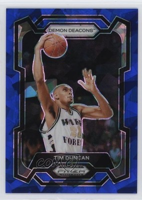 2024-25 Panini Prizm Draft Picks Blue Ice Prizm 9/99 Tim Duncan #63 HOF 0ud4