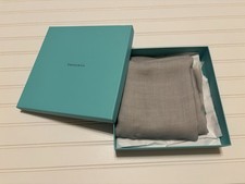 Tiffany Co. 55 Square Stole Scarf Shawl Cashmere Silk NIB