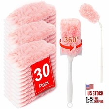 Heavy Duty Duster Refills Kit for Swiffer Duster, 4X Microfiber Multi Pink