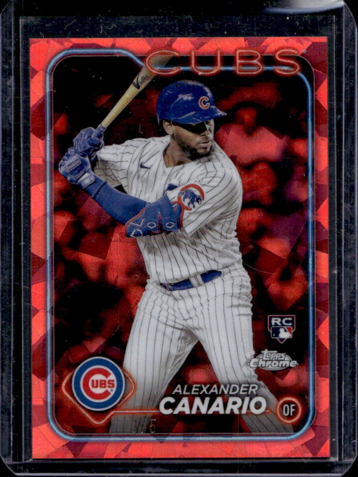 2024 Topps Chrome Sapphire Alexander Canario RC Red Refractor #1/5 Cubs