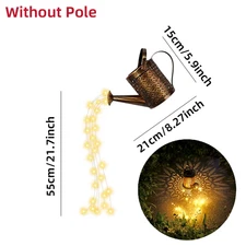 Solar Watering Can Light Hanging Kettle Lantern Light Waterproof Garden Decor Me