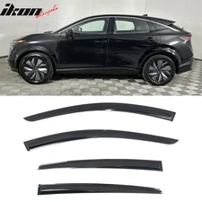 Fits 23-25 Nissan ARIYA Mugen Style Window Visors Deflector Smoke Acrylic 4PCS