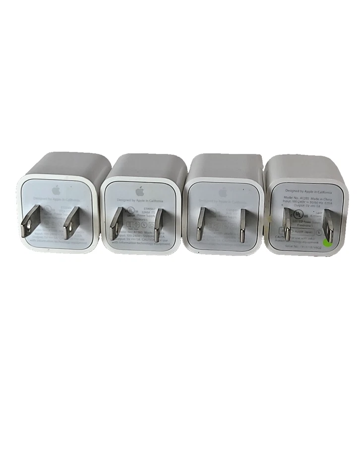 4 Genuine OEM Apple 5W Single USB Wall Chargers A1385 & A1265 Power Adapters - Image 3 of 4
