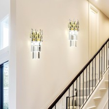 Modern K9 Crystal Wall Sconces Luxury Bedside Lamp for Living Room Bedroom Gate