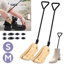2X Boot Stretcher Adjustable Shoe Expander Shaper Wooden Boot Widener Expander