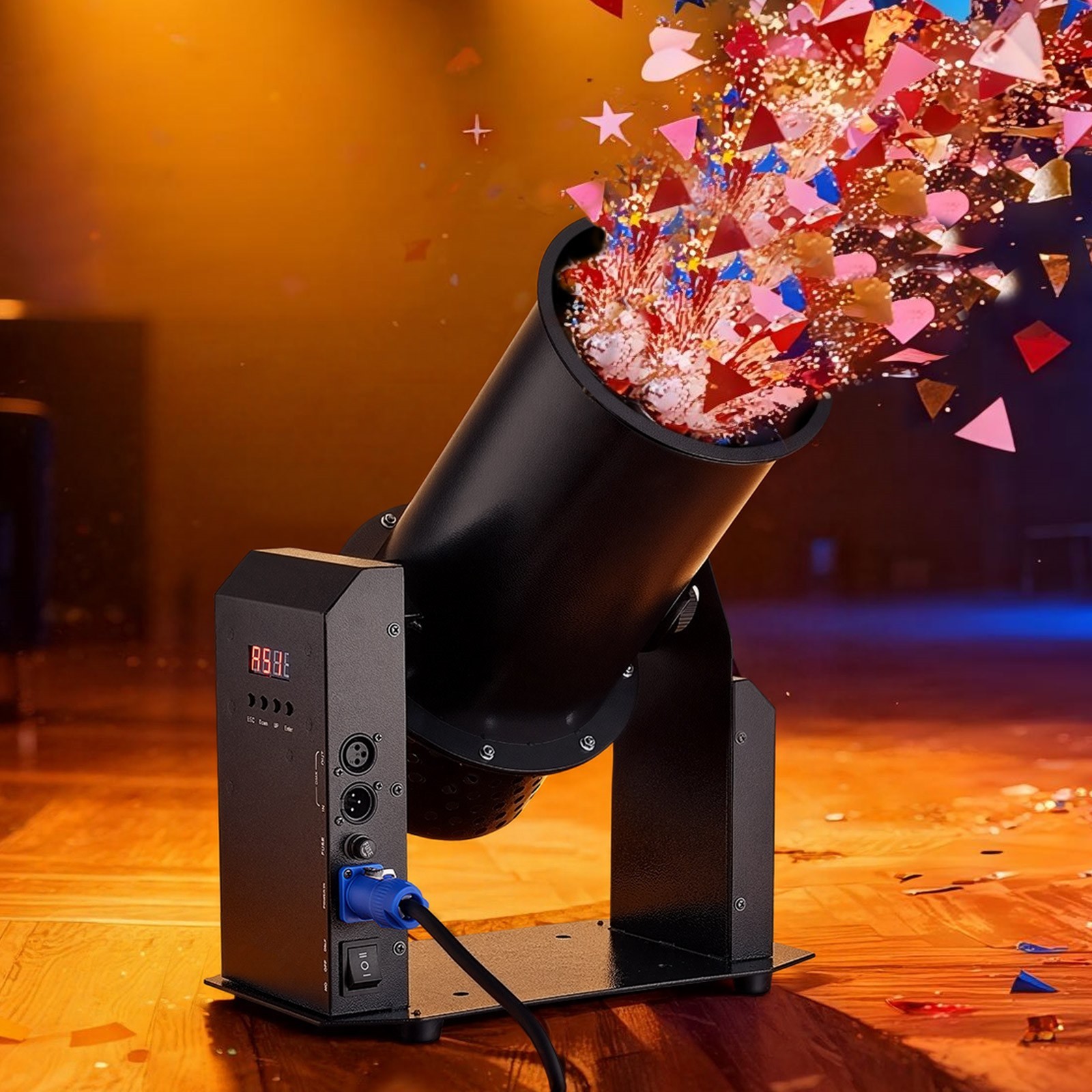 Uimoso 1500W Electric Confetti Machine Confetti Launcher Cannon DMX512 & Remote