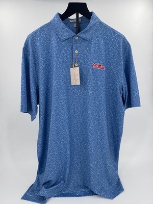 Ole Miss Rebels! Peter Millar ''Ole Miss Champagne & Caviar'' Polo - XL - NWT