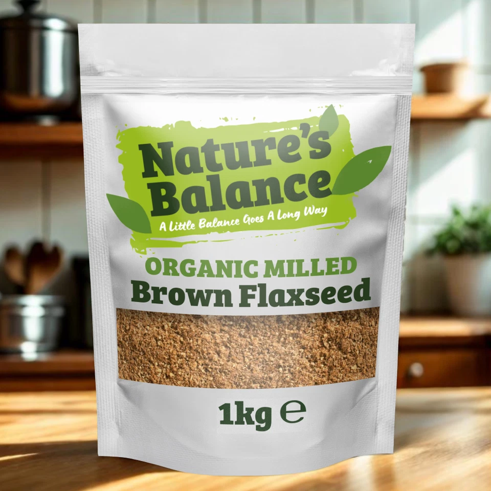 Organic Milled Brown Flaxseed 1kg Ground Flax Seed Seeds By Natures Balance - Image 4 of 4