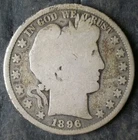 1896 50c Barber Silver Half Dollar