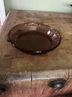 Vintage Pyrex Corning Ware Vision Fluted Cranberry #229 DEEP DISH PIE PAN 10”