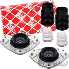 2x FEBI FEDERBEINLAGER + PROTECTION KIT VORDERACHSE passend für FIAT BRAVA BRAVO