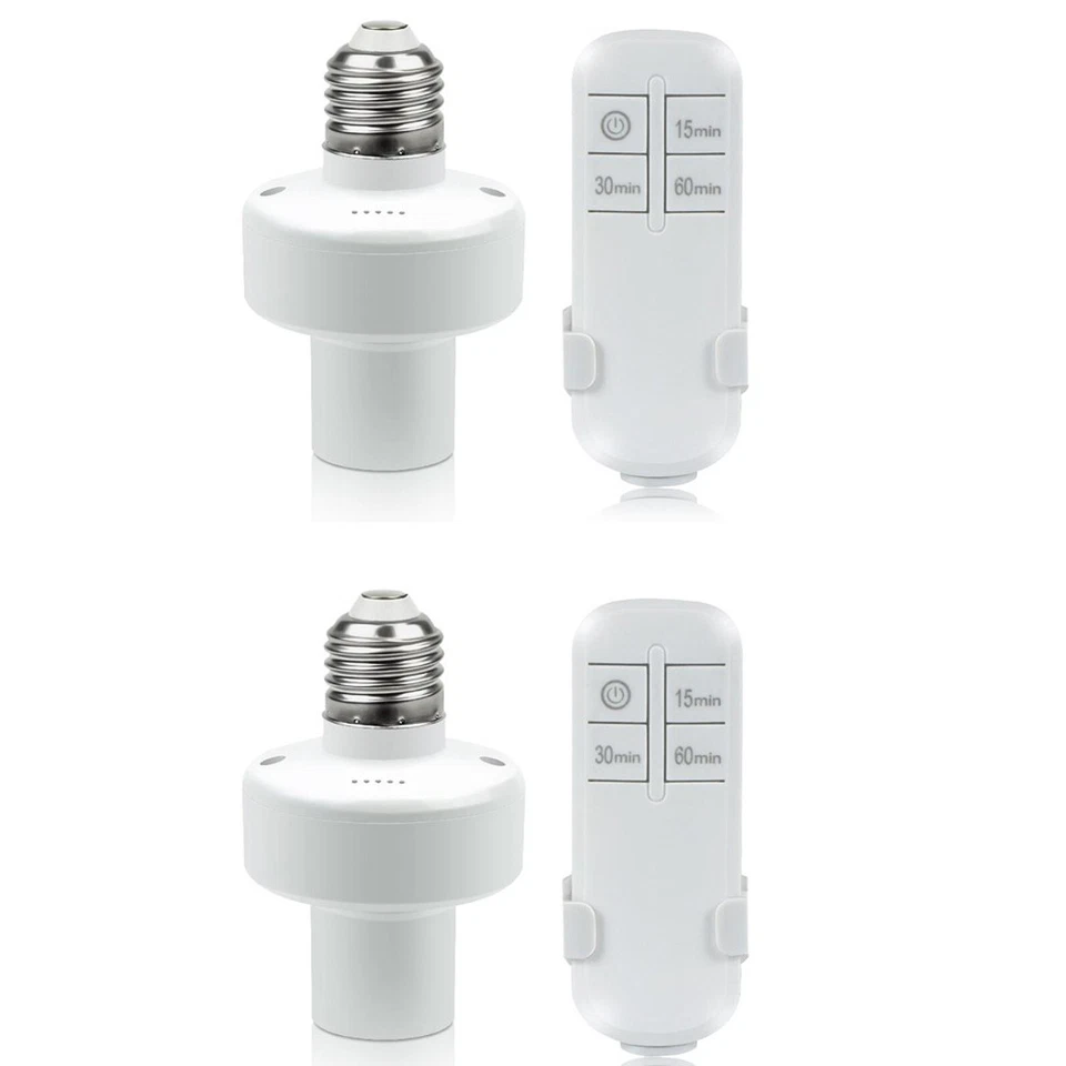 2PCS Wireless Remote Control Light Lamp E27 with Remote Control Timer Screw Bulb - Image 2 of 4