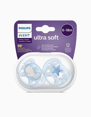 Ultraweiche Philips Avent 6-18M 2 Blue Fantasy Schnuller
