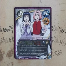 Naruto CCG, Sakura Haruno & Hinata Hyuga #729 1st Edition Rare NM English Card