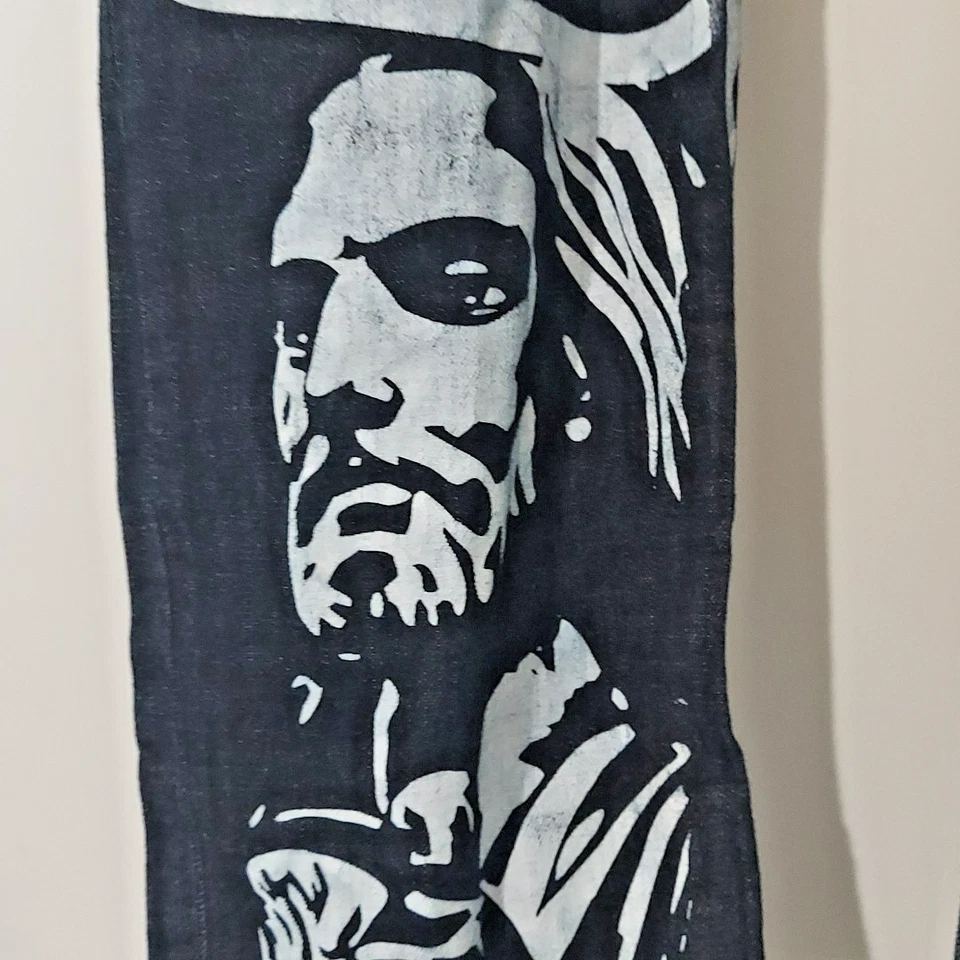 Jeans Neo Azul Arte Gráfico Scarface Para Hombres 40 X32 Azul Denim Años 90 Y2K Hip Hop Foto 2 de 4