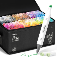 Ohuhu Alkohol Marker – 320 Farben Mit Breit & Feinspitze Doppelspitziges Profi-S