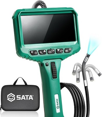 5FT Two-Way Articulating Borescope with Light, 210° for Automotive, HVAC, Plumbi