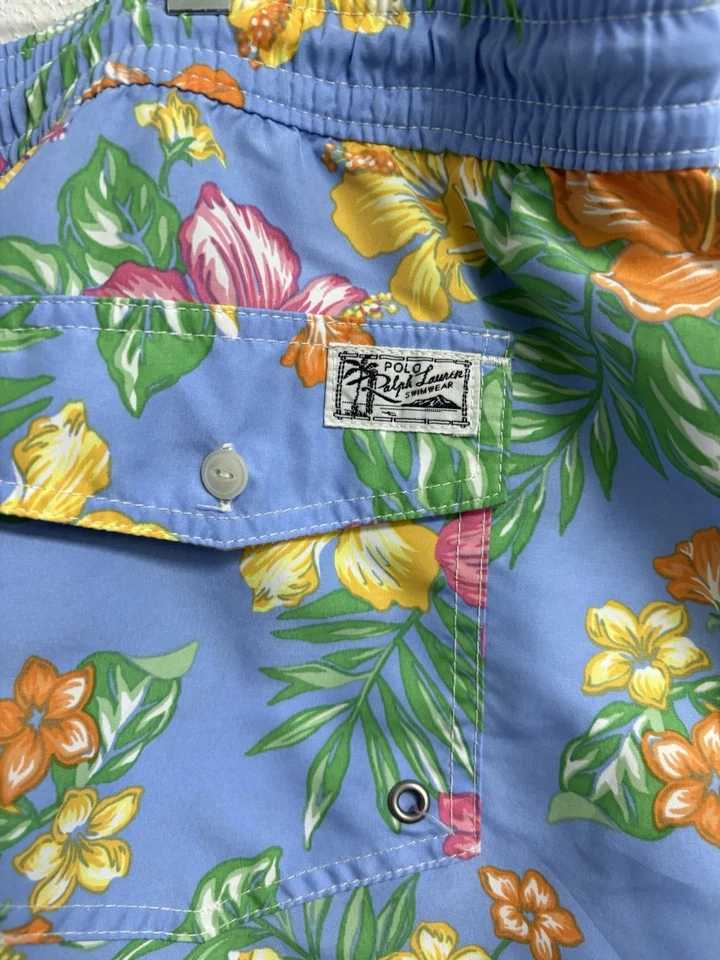 Bañador Polo Ralph Lauren Board Shorts Para Hombre Azul Hawaiano Floral 2XL XXL Foto 3 de 4