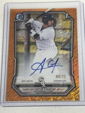 ADRIAN GIL 2025 BOWMAN CHROME 1ST ORANGE SHIMMER REFRACTOR AUTO /25 Q4354