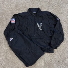 Vintage Atlanta Falcons Jacket Mens M Black N...