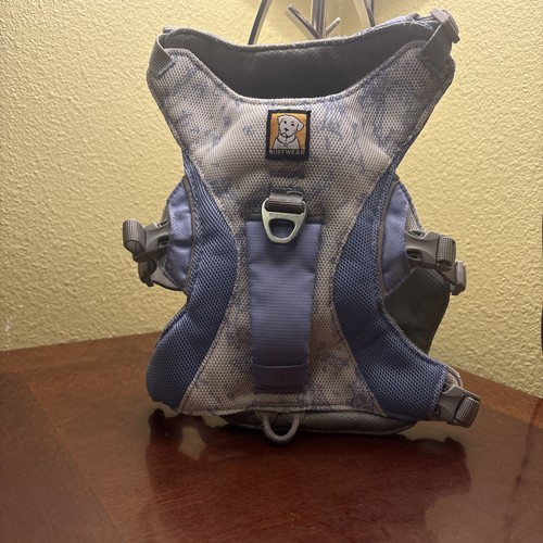 Ruffwear Swamp Cooler Dog Harness Padded Handle White Gray Teal Dog Size MED