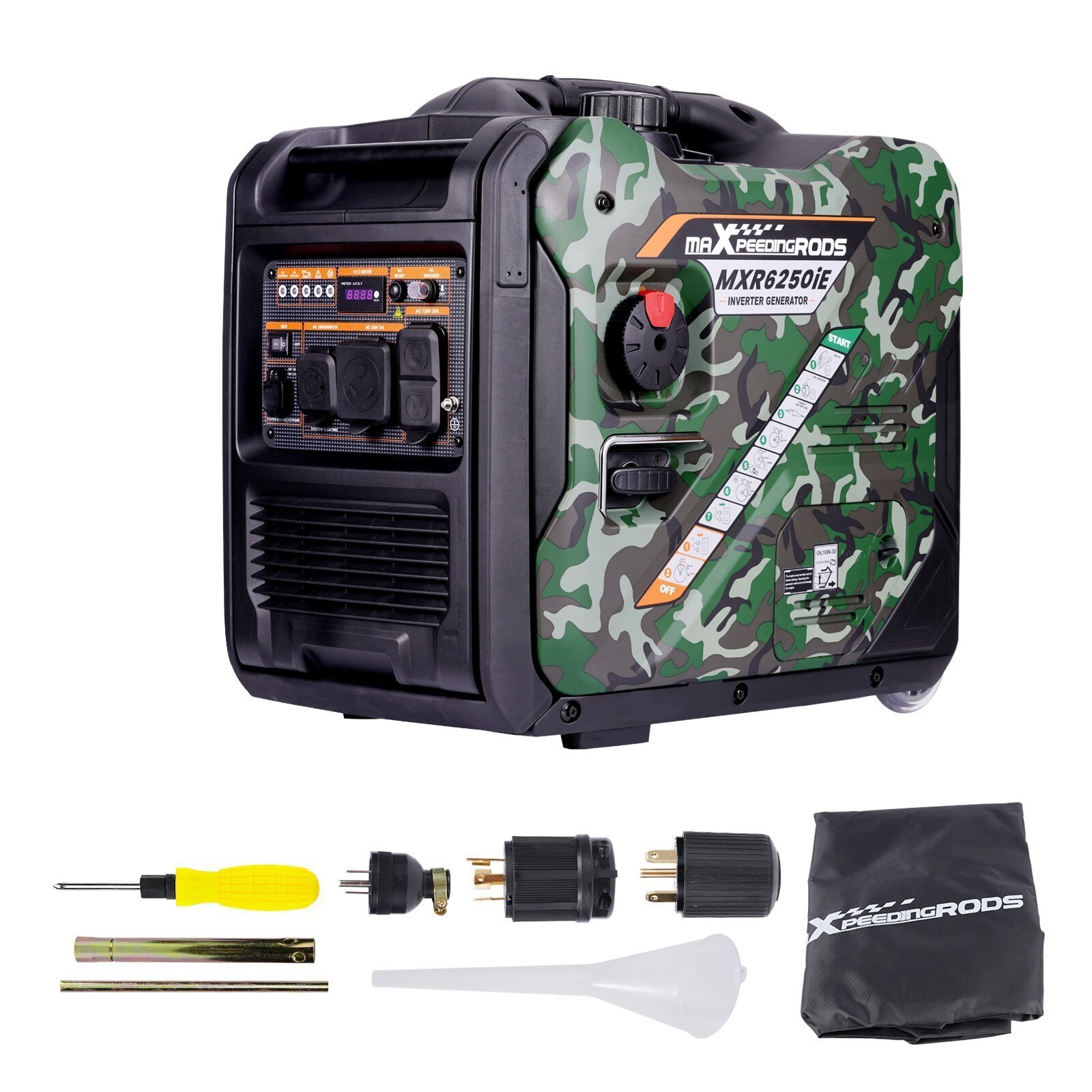 5500w Max 5000 Watt Gas Electric Start W/ Co Alert