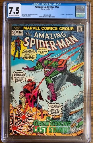 1973 Bronze Age Marvel Comic THE AMAZING SPIDER-MAN #122 - CGC 7.5
