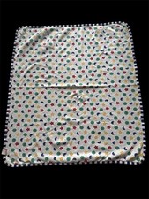 VTG 90s Gymboree Baby Boy Blanket Reversible Night S Primary Colors Cotton
