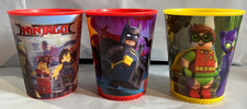 Lot of 3 Lego Movie McDonalds Cups Reusable Wrap Around Holographic