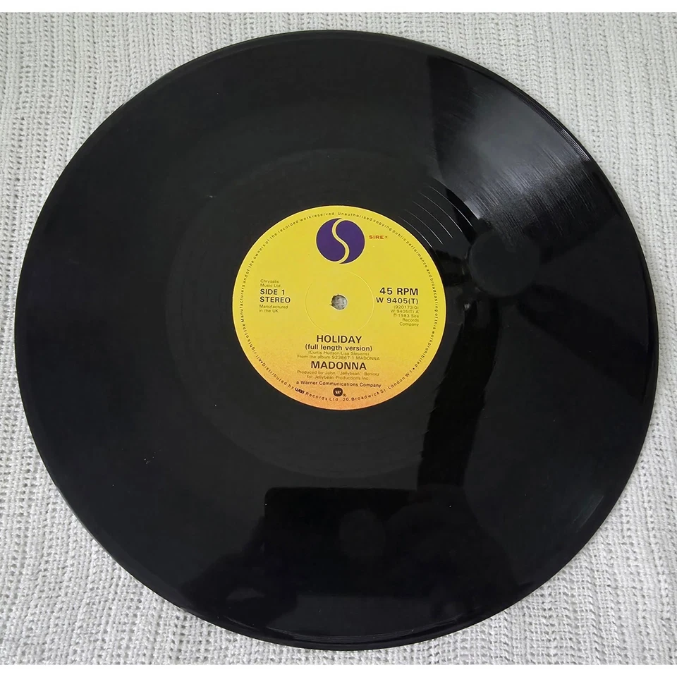 Madonna Holiday UK 12" Vinyl Maxi Single Record 80s Pop Think of Me Remix - Image 3 of 4