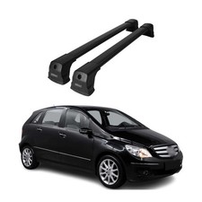 Dachtr&auml;ger Grundt&auml;ger f&uuml;r Mercedes B Klasse T245 2005-2011 75kg Alu Schwarz 2x