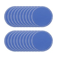 Blank Leatherette Patches, 2.5 Inch Round Faux Leather Hats Patches with Adhe...