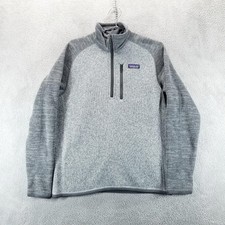 Patagonia Jacket Mens S Gray Better Sweater 1/4 Zip Hiking Fleece Pullover