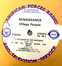 RL 35-1 AFRTS RARE MILITARY PRESSING VILLAGE PEOPLE,SOUNDTRACK FOR YOUR EYE ONLY