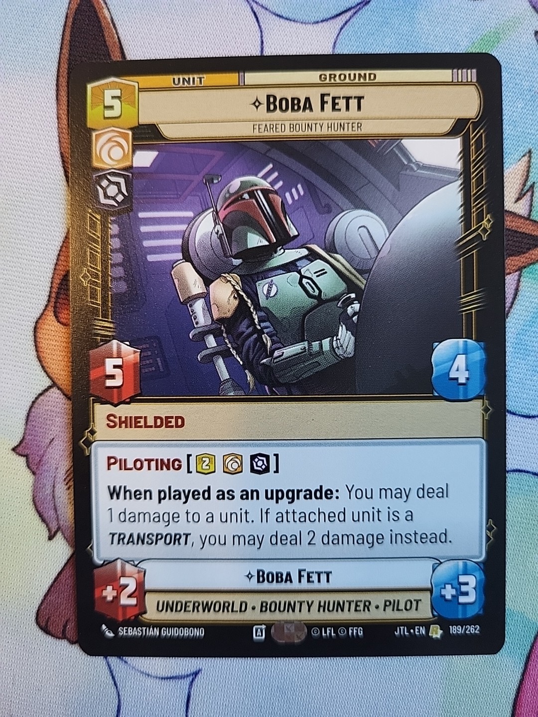 Star Wars Unlimited Boba Fett 189/262 Rare Jump to Lightspeed JTL