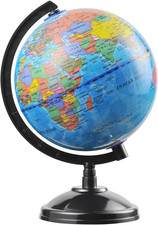 World Globe for Kids Learning - 6 Inch Interactive Earth Globe with Stand for Ch