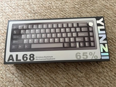 YUNZII AL68 65% Aluminum Wireless Mechanical Keyboard (QMK/VIA, Hot Swap, Black)