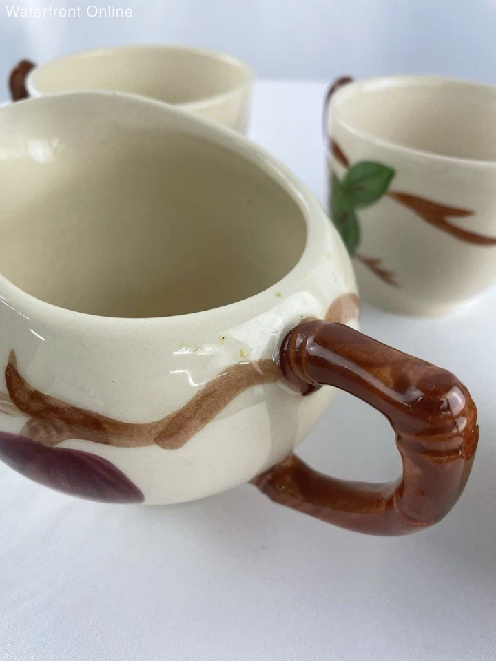 Juego de tazas y crema vintage de manzana franciscana Country Foto 3 de 4