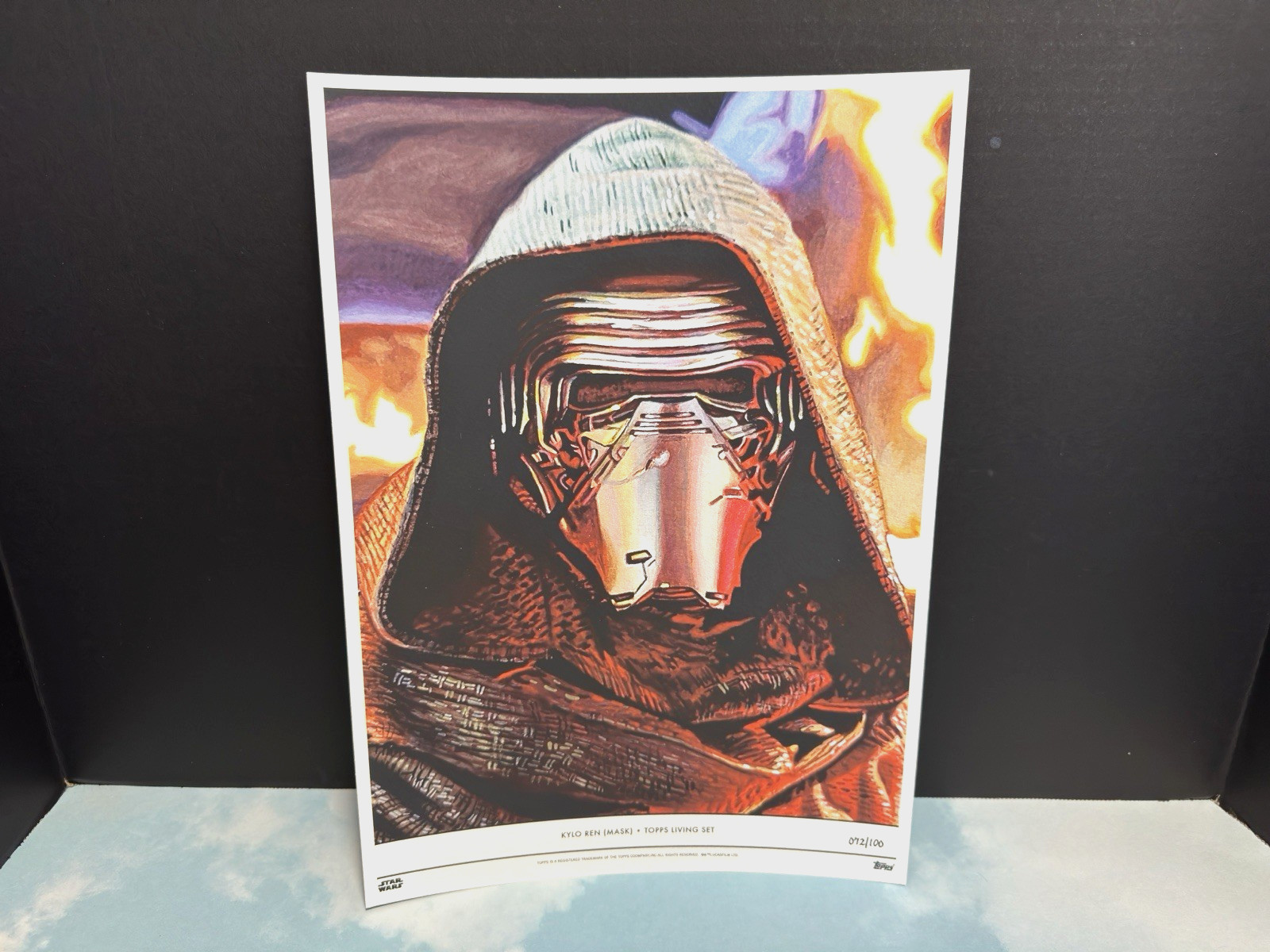 KYLO REN 2020 Topps STAR WARS Living Fine Art Print 75 10x14 072/100 Adam Driver