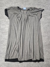 Women's Large Simply Vera Vera Wang Gray Layered Tunic Dress